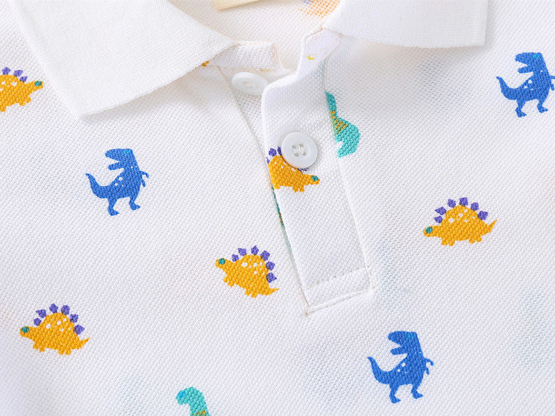 Children's Lapel Shirt With Short Sleeves