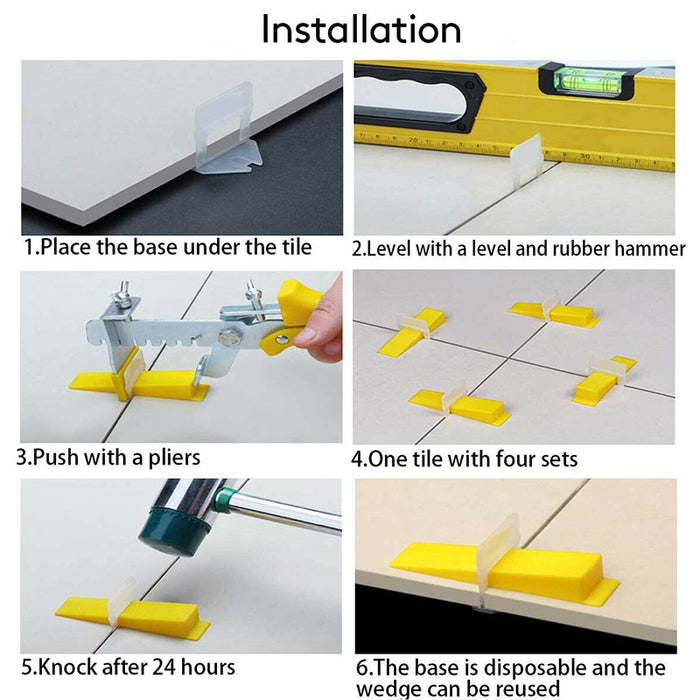 Wedge Pliers And 100 Tile Leveling Shims For Tile Tools 100 Plug-in Tile Leveling Pliers