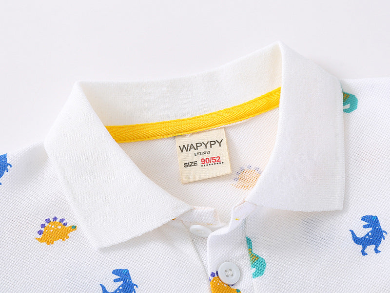 Children's Lapel Shirt With Short Sleeves